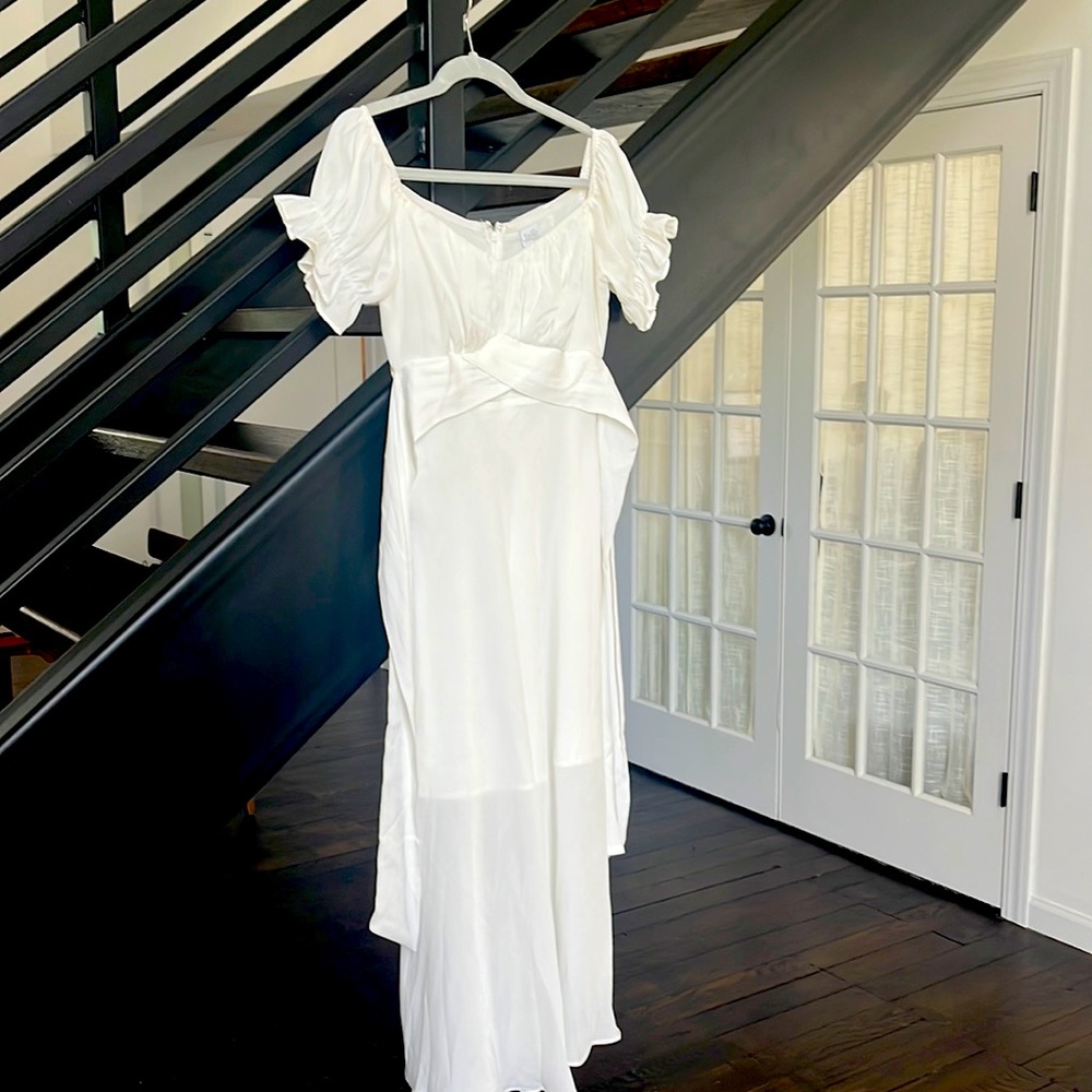 Rehearsal dinner white dress